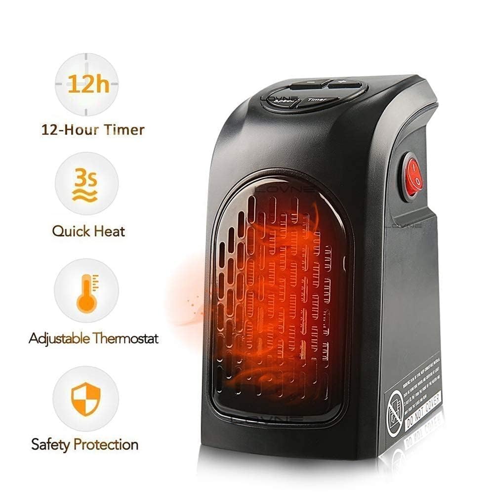 MOKRUSH Electric Handy Heater|Wall-Outlet 400 Watts Electric Handy Room Heater (Room Heaters Home For Bedroom, Reading Books, Work, Bathrooms, Rooms, Offices, Home) (Room Heaters-3)