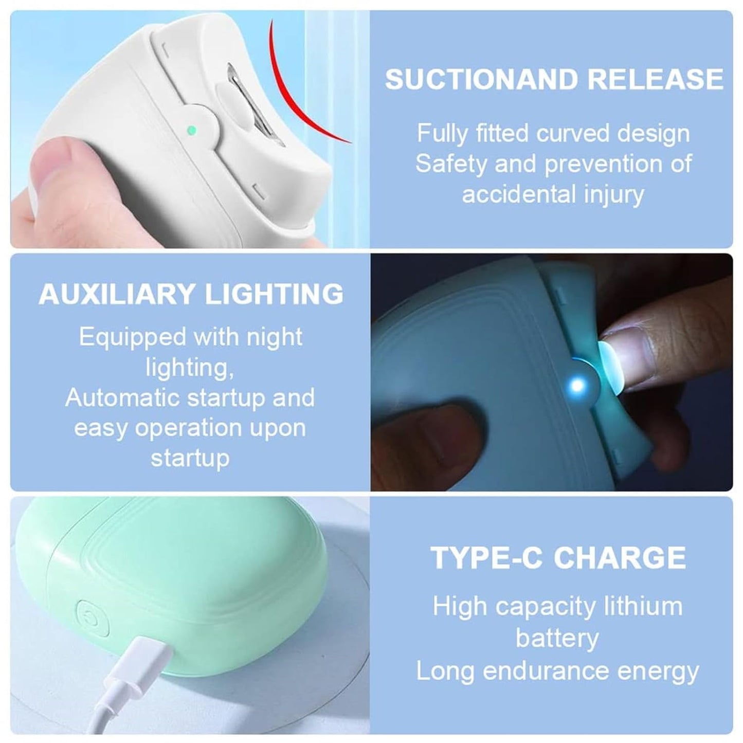 NailEase⢠Rechargeable Electric Clipper